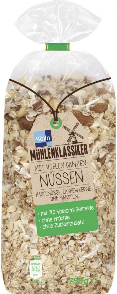 Kölln Mühlenklassiker mit vielen ganzen Nüssen 750G