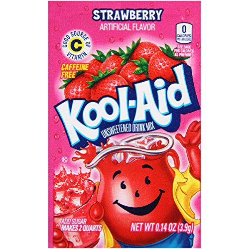 Kool-Aid Kool-Aid Strawberry Flavor Unsweetened Soft Drink Mix, 0.14 oz (Pack of 192) by Kool-Aid