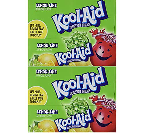 Kool-Aid Lemon-Lime Unsweetened Soft Drink Mix, 0.13-Ounce Packets (Pack of 96)