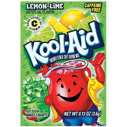 Kool-Aid Soft Drink Mix, Unsweetened, Lemon-Lime, 0.13 oz (Pack of 192) by Kool-Aid