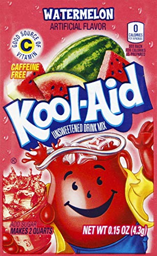 Kool-Aid Ungesüßte koffeinfreie Wassermelone Zero Kalorien Pulver Getränkemischung 1 Stück Krug