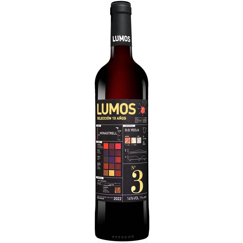 LUMOS No.3 Monastrell 2022  0.75L 14% Vol. Rotwein Trocken aus Spanien