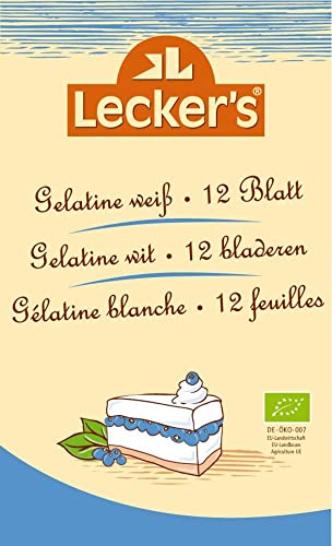 Biothek Blattgelatine, weiß, 12 Blatt, 20g von Brand New Cake