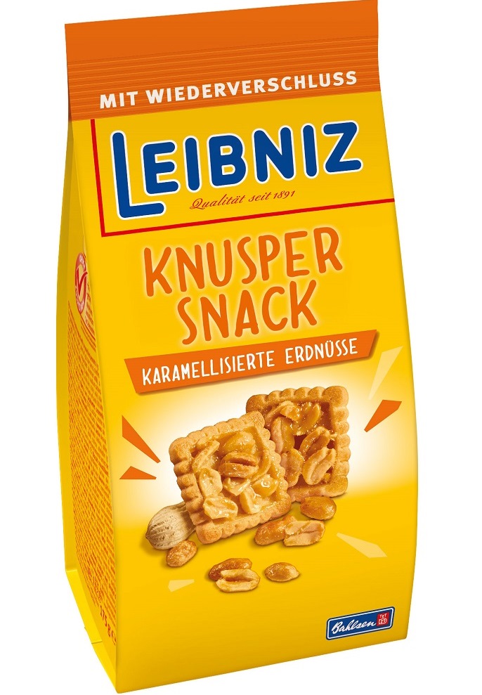 Leibniz Knusper Snack Karamelisierte Erdnüsse 175G