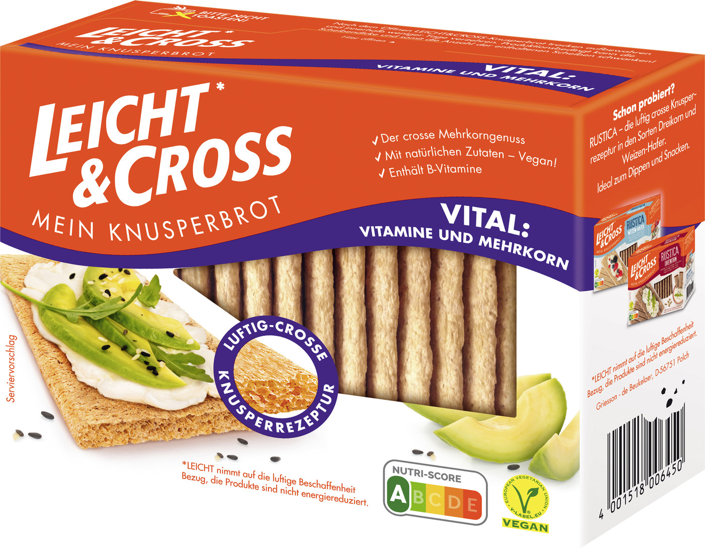 Leicht & Cross Mein Knusperbrot Vital 125G