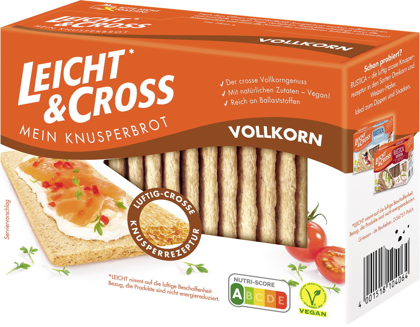 Leicht & Cross Mein Knusperbrot Vollkorn 125G