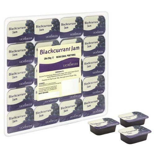 Lichfields Blackcurrant Jam Individual Portions - 20g (60)