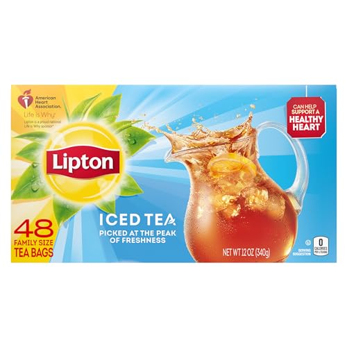 Lipton Family-Sized Black Iced Tea Bags, Unsweetened 48 ct von Lipton