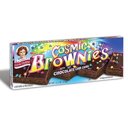 Little Debbie Cosmic Brownies /Dark Fudge with Candy Coated Chocolate Chips 9oz Box