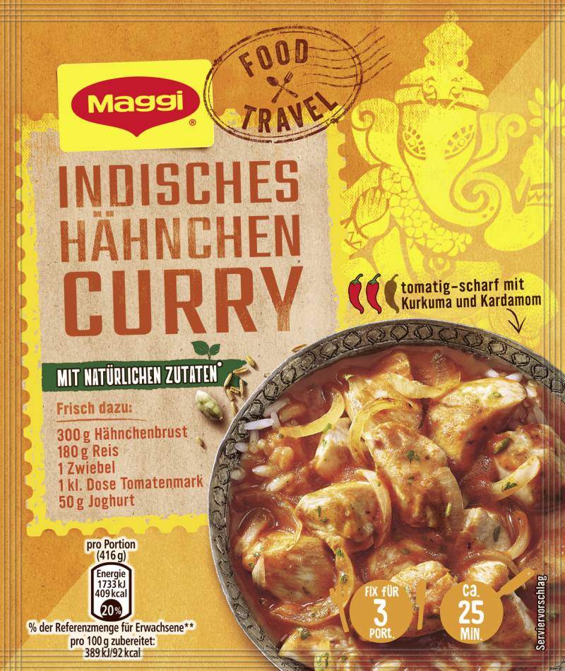 Maggi Food Travel Indisches Hähnchen Curry 36G