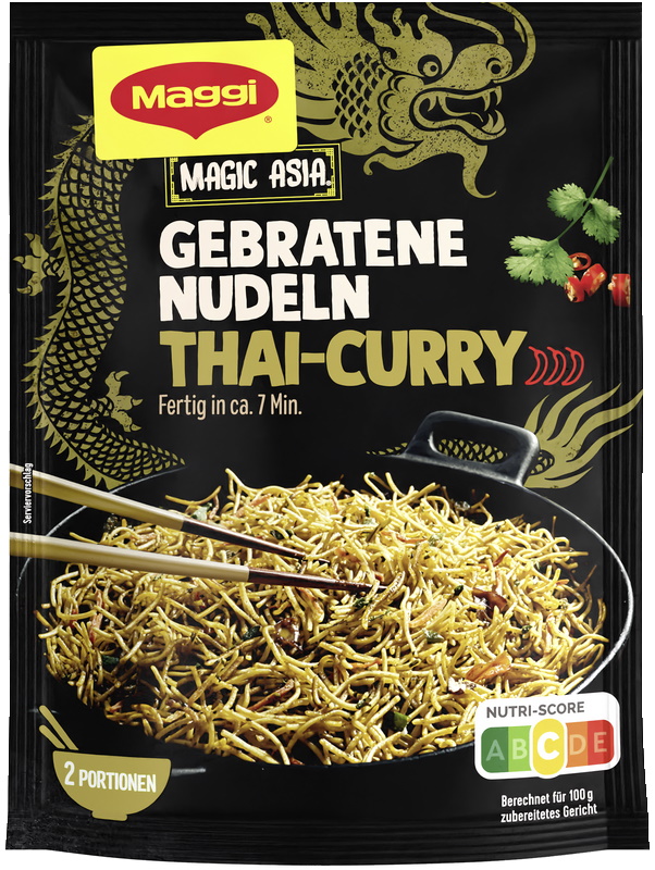 Maggi Magic Asia Gebratene Nudeln Thai Curry scharf 130G