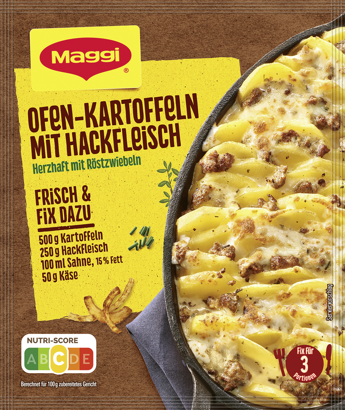 Maggi Ofen-Kartoffeln mit Hackfleisch 34G