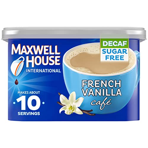 Maxwell House International Coffee Decaf Sugar Free French Vanilla Cafe, 4-Ounce Cans (Pack of 4) by Maxwell House [Foods]