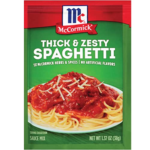 McCormick Spaghetti Sauce, Thick & Zesty, 1.37 Oz (Pack of 3)