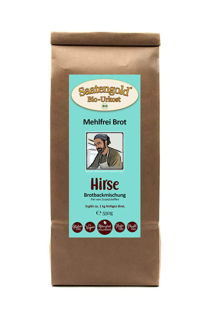 Mehlfreibrot Hirse - Bio Brotbackmischung 550g