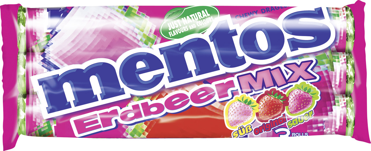 Mentos Erdbeer-Mix 3ST 112,5G