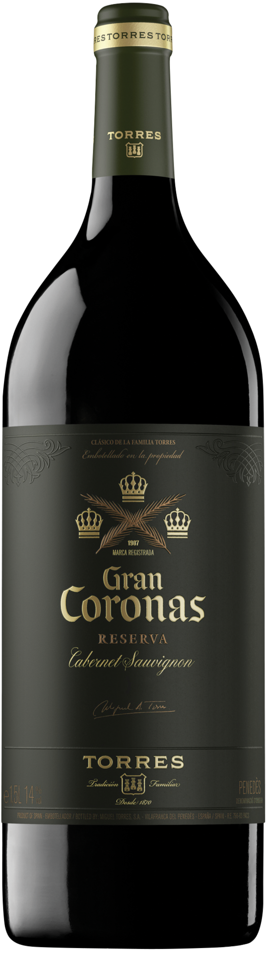 Miguel Torres Gran Coronas Cabernet Sauvignon Magnum - 2018