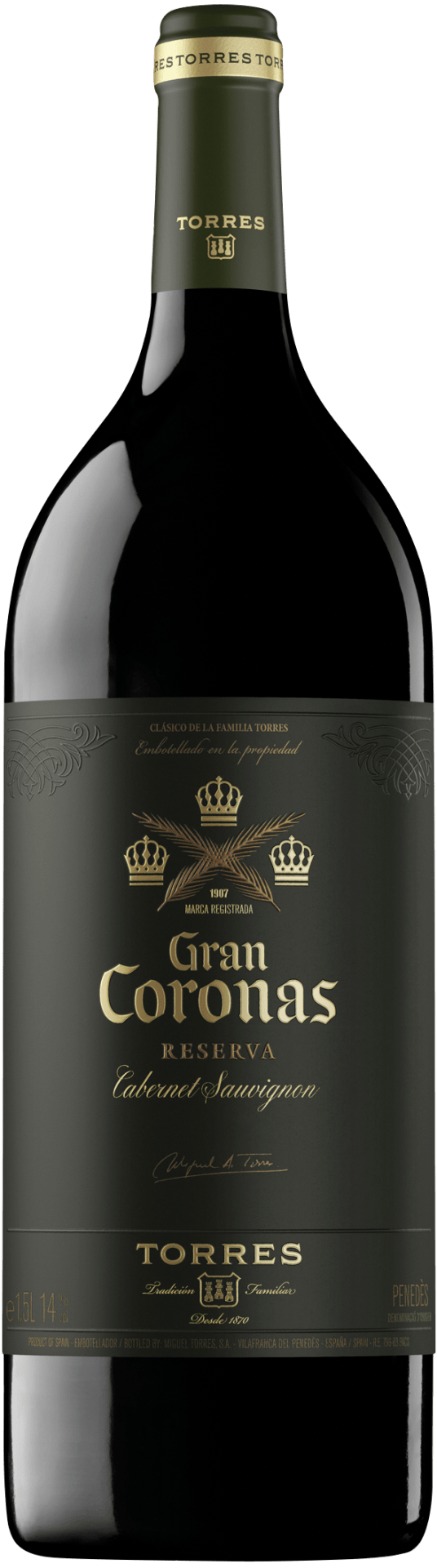 Miguel Torres Gran Coronas Cabernet Sauvignon Magnum - 2018