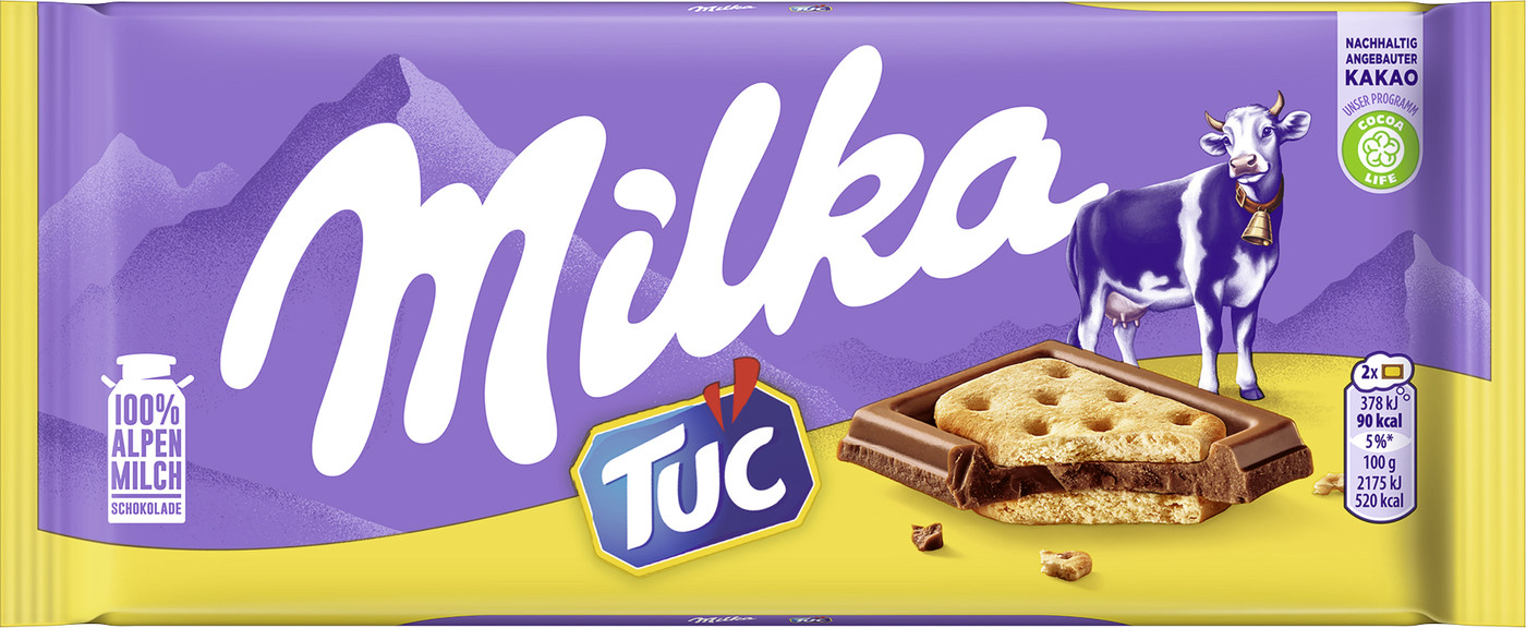 Milka Alpenmilch Schokolade mit TUC-Crackern 87G