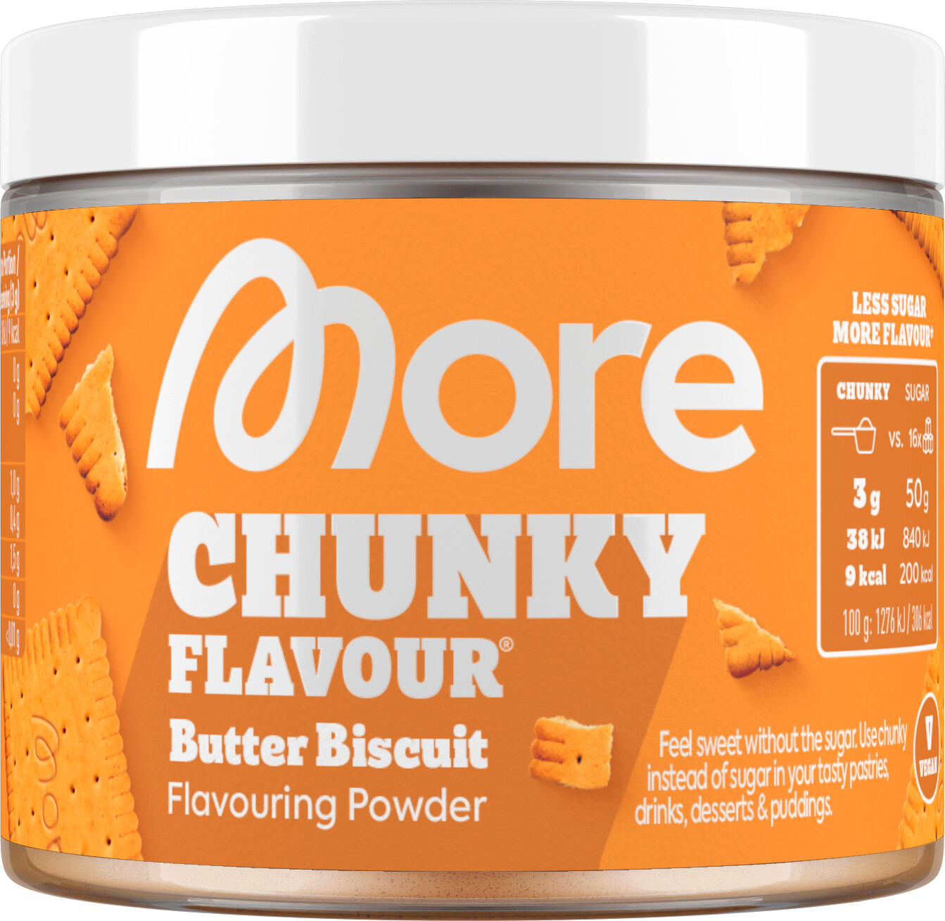 More Chunky Butter Biscuit Flavouring Powder vegan 90G