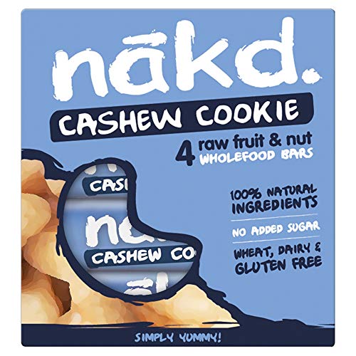 Nakd Cashew Cookie Raw Fruit & Nut Wholefood Bar, 4 x 35 g von Nakd