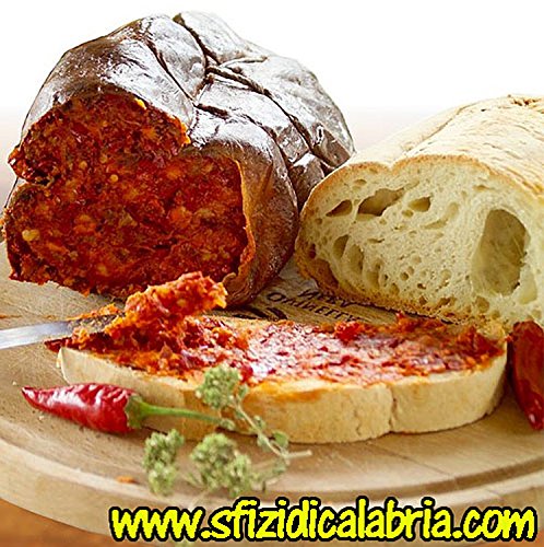 Nduja Calabrese Spalmabile mit Chili würzig Salami Kalabrische Original Salami Calabria 450gr von Sfizi di Calabria