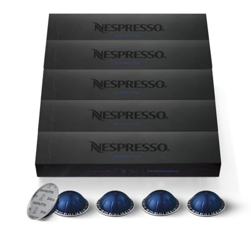 Nespresso Capsules VertuoLine, Diavolitto, Dark Roast Espresso Coffee, 10 Count (Pack of 5), Brews 1.35oz (VERTUO LINE ONLY) von Nespresso