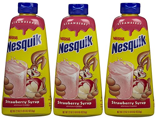 Nestle, Nesquk, Strawberry Syrup, 22oz Bottle (Pack of 3)