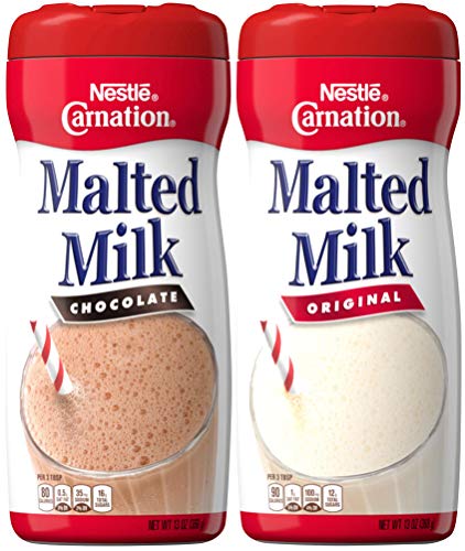 Nestle Carnation Malted Milk Powder, Chocolate and Orginal Flavor Bundle, 13 Oz Containers (2 Items) von Nestle