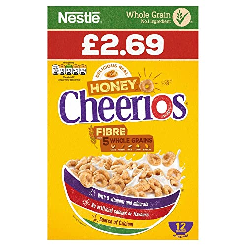 Nestle Cheerios Honig Müsli mit gemischtem Vollkorn, 6 x 375 g