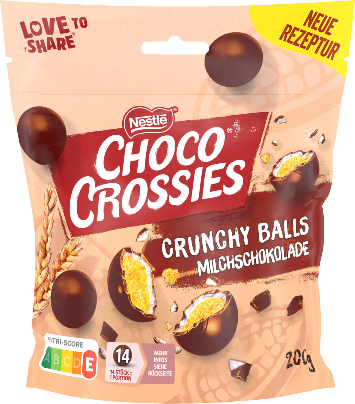 Nestlé Choco Crossies Crunchy Balls Milchschokolade 200G