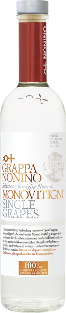 Nonino Grappa Monovitigni Single Grapes 40%vol