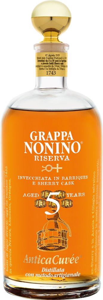 Nonino Grappa Riserva Antica Cuvée 5 Years 43% vol