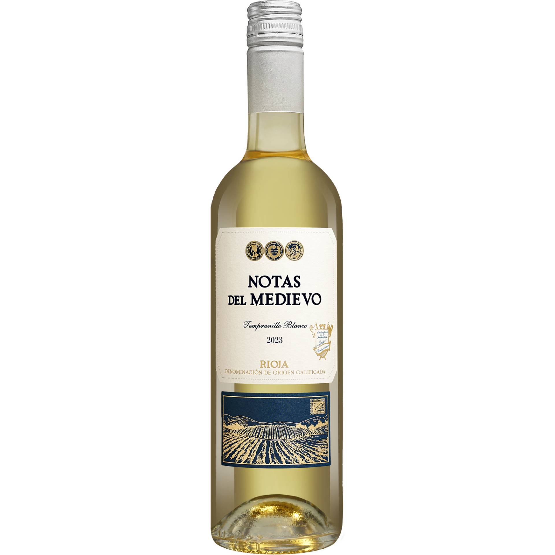 Notas del Medievo Tempranillo Blanco 2023  0.75L 12% Vol. Weißwein Trocken aus Spanien