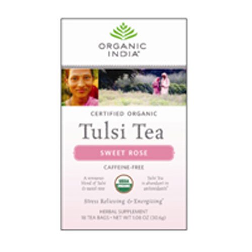 Organic India Tea Tulsi Sweet Rose – 25 Teebeutel von Organic India