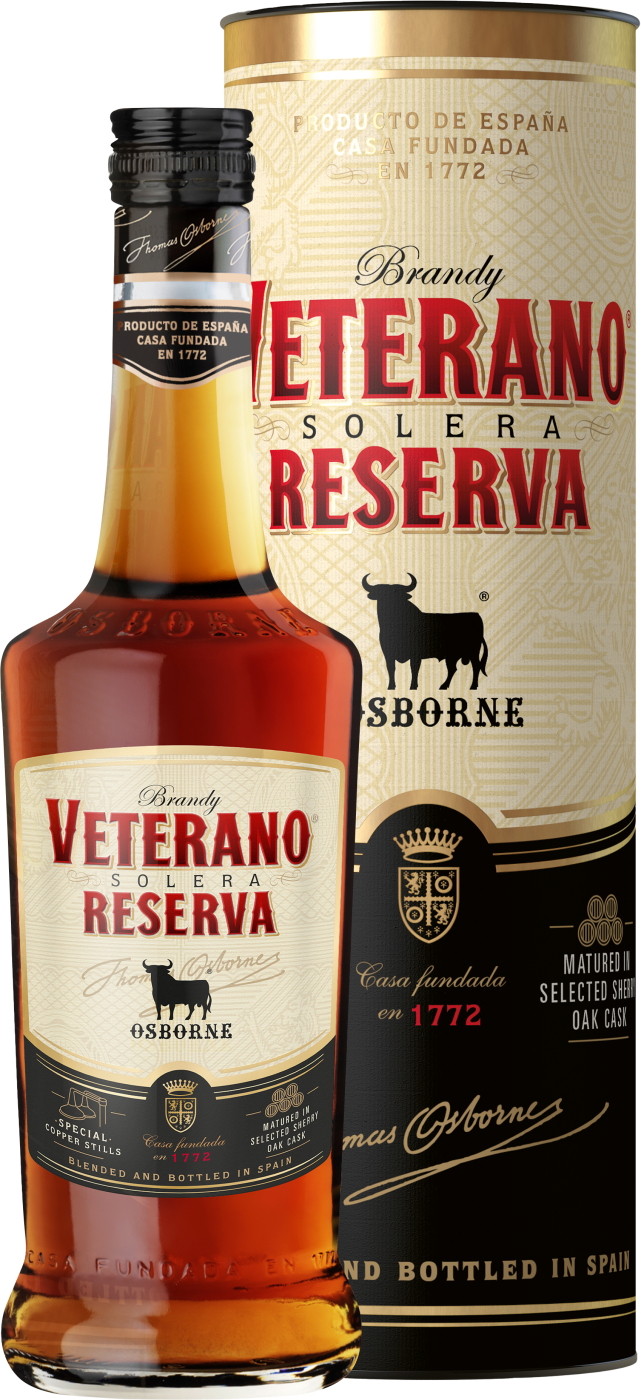 Osborne Veterano Reserva Brandy Solera in Geschenkverpackung