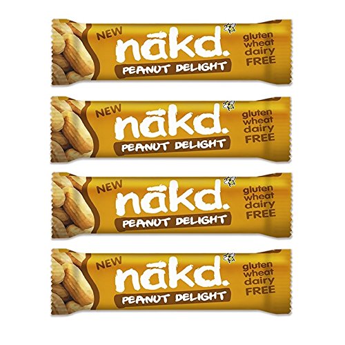 Peanut Delight – Nakd Raw Fruit Nut Bars à 35 g – Gluten Weizen Milchzuckerfrei (4 Stück) von Nakd