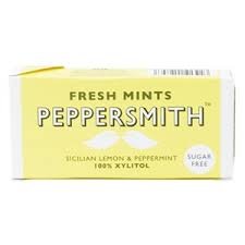 Peppersmith Lemon & Peppermint Fresh Mints mit 100% Xylitol (10 x 25 Minze)