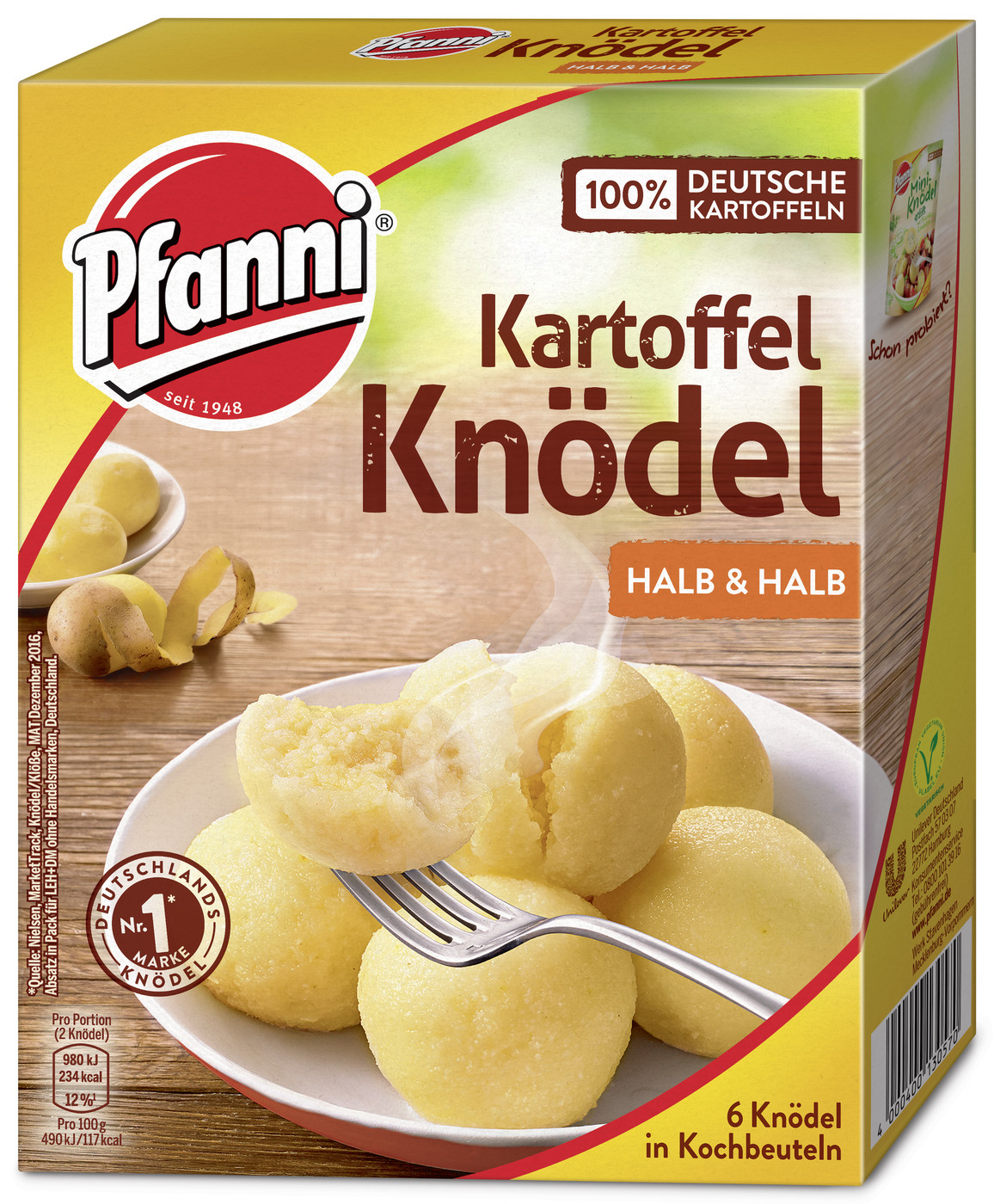 Pfanni Kartoffelknödel halb & halb 6 Stück 200G