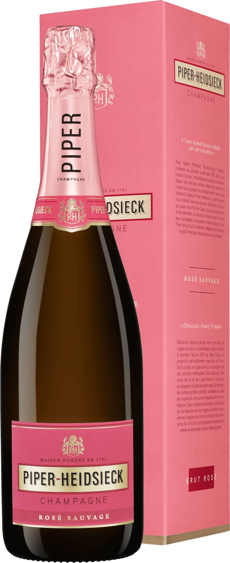 Piper-Heidsieck Champagner Brut Rosé »Sauvage« in Geschenkverpackung