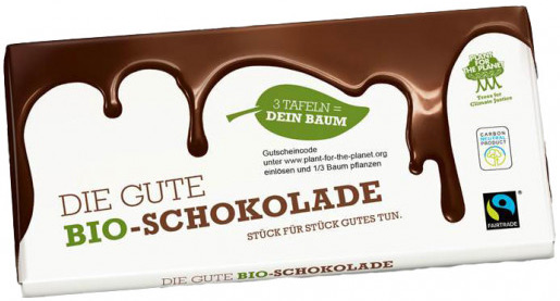 Plant for the Planet Die Gute BIO Schokolade Fairtrade 100G