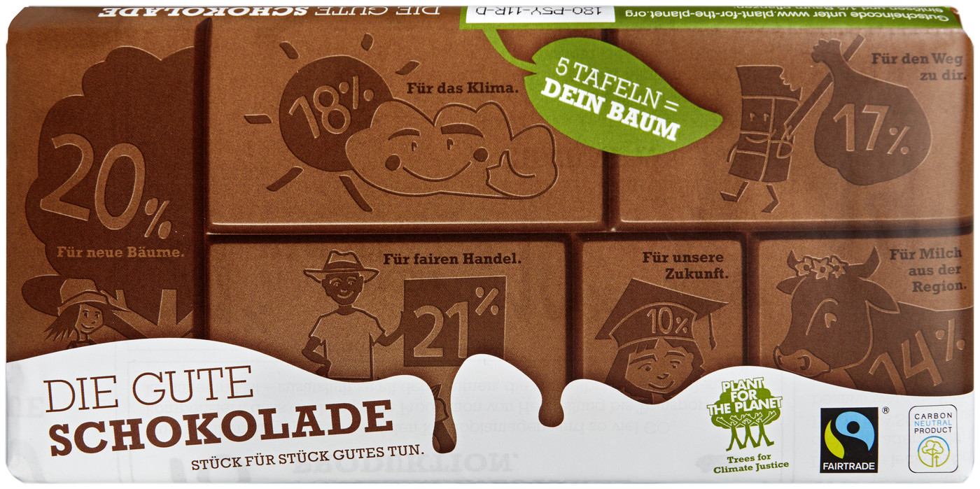 Plant for the Planet Die Gute Schokolade Fairtrade 100G