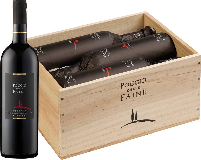 Poggio delle Faine Rosso IGT -in 6er Holzkiste-