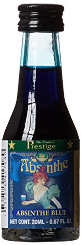 Prestige Original Absinthe Blaue Minze - 20 ml Essenz (0,7 UK fl.oz) ergeben 750 ml (26,4 UK fl.oz) Absinthe - Deutsch-Englisch-Etikett