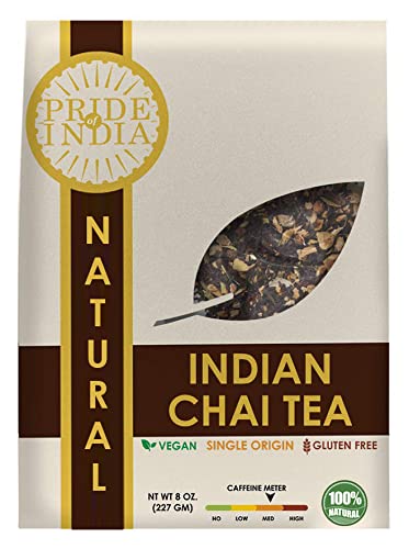 Pride Of India - Natural Indian Tea & Herbs Packs (Natural Indian Chai Tea (Half Pound)) von Pride Of India