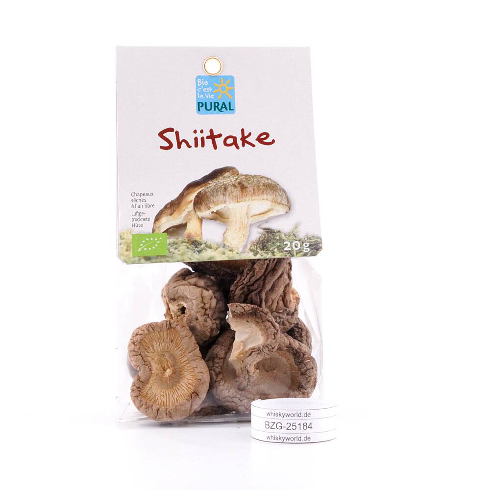 Pural Shiitake luftgetrocknete Hüte 20 g