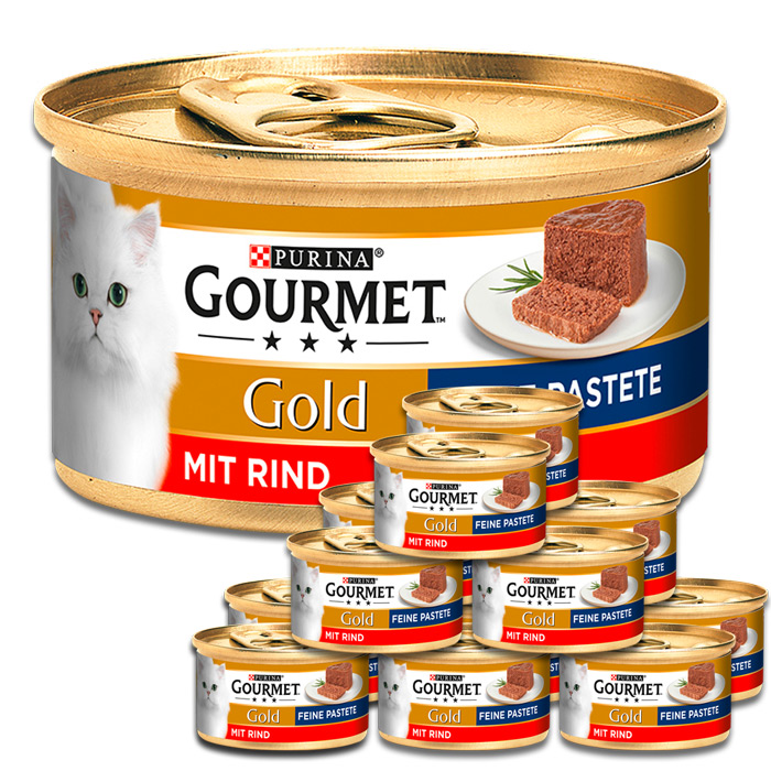 Purina Gourmet Gold Feine Pastete mit Rind 12x85G