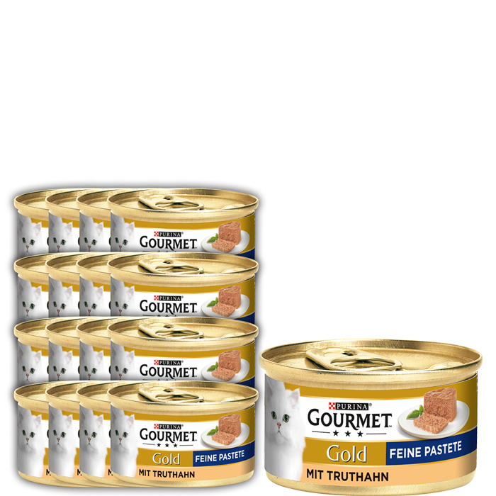 Purina Gourmet Gold Feine Pastete mit Truthahn 12x85G