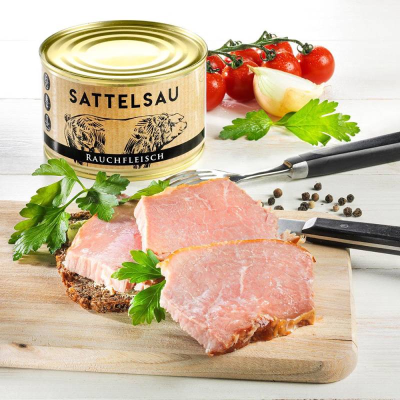 Rauchfleisch vom Sattelschwein von Sattelsau