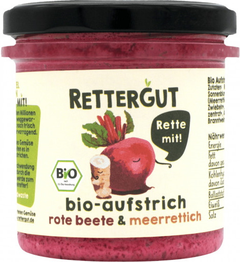 Rettergut Bio Brotaufstrich Rote Beete & Meerrettich 135G